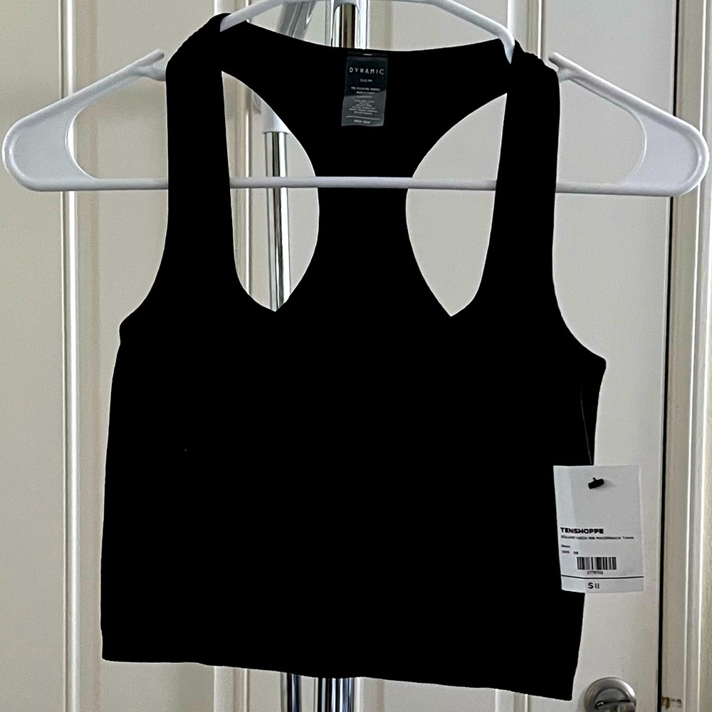 Dynamic Tenshoppe Square Neck Rib Racer Back  Tank